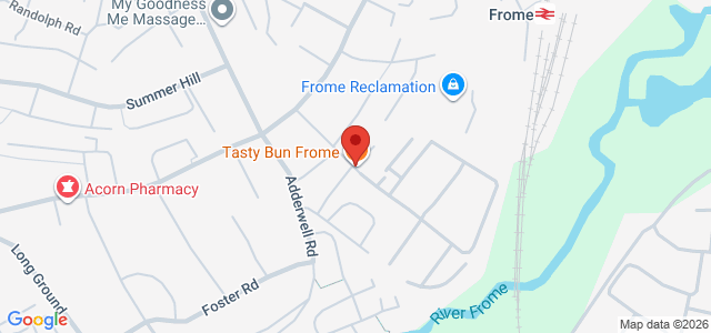 Map showing Tasty Bun - Frome in Frome