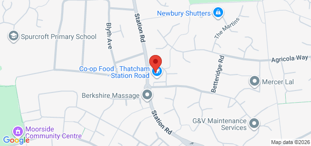 Map showing Tasty Bun - Thatcham in Thatcham