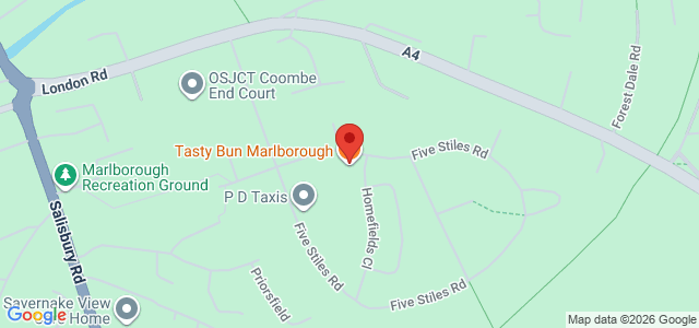 Map showing Tasty Bun - Marlborough in Marlborough