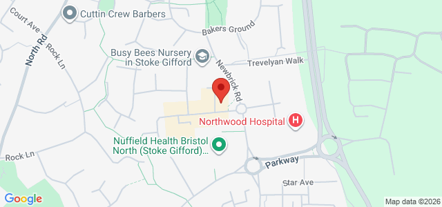 Map showing Tasty Bun - Bristol in Stoke Gifford