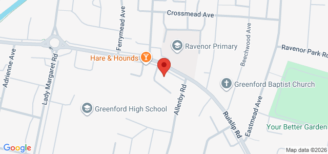 Map showing Tasty Bun - Greenford in Greenford
